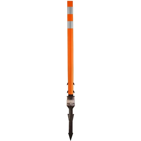 Accuform FBS212ORWT Traffic Delineator Posts with Reflective Stickers