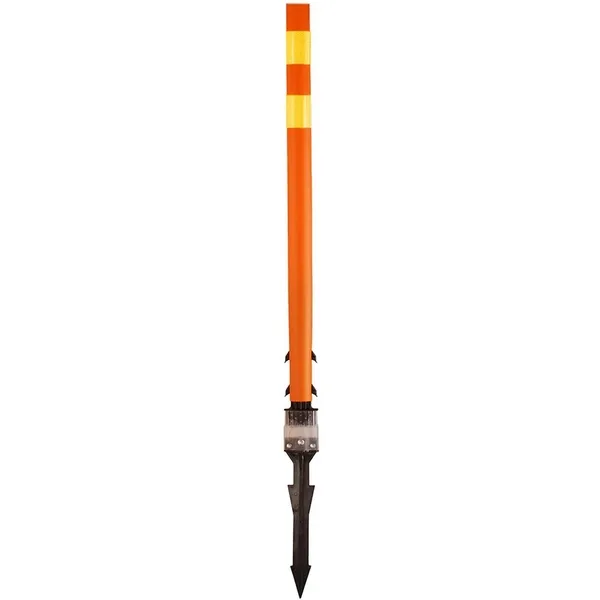 Accuform FBS212ORYL Traffic Delineator Posts with Reflective Stickers