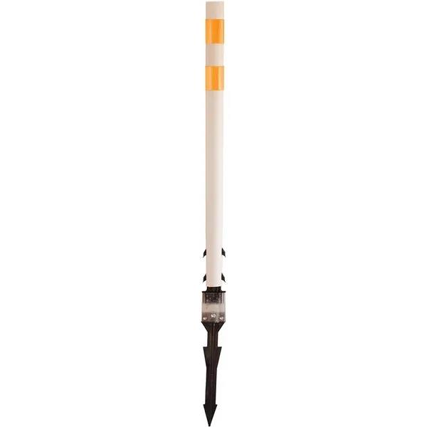 Accuform FBS212WTOR Traffic Delineator Posts with Reflective Stickers