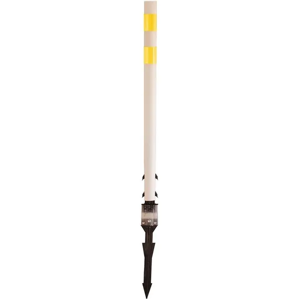 Accuform FBS212WTYL Traffic Delineator Posts with Reflective Stickers