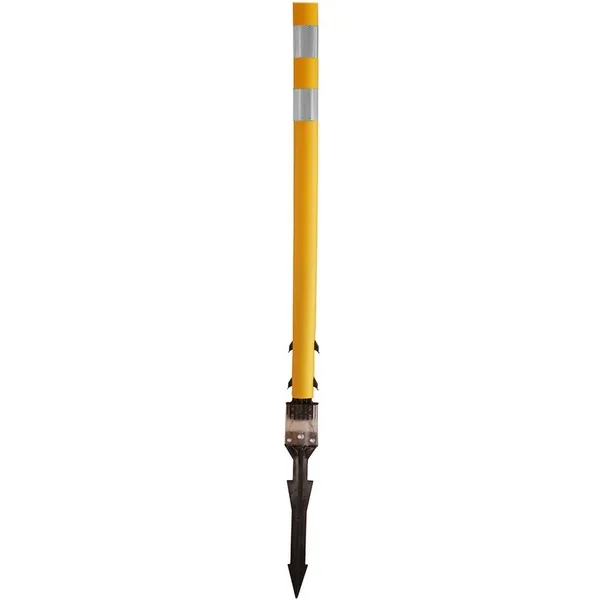 Accuform FBS212YLWT Traffic Delineator Posts with Reflective Stickers