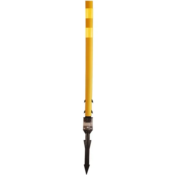 Accuform FBS212YLYL Traffic Delineator Posts with Reflective Stickers