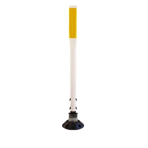 Accuform FBS213WTYL Traffic Delineator Posts with Reflective Stickers