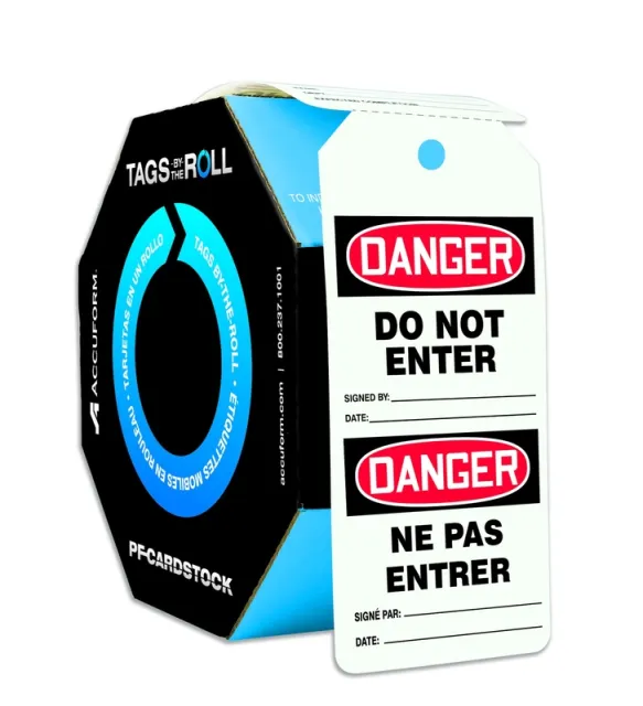 Accuform FBTAR104 OSHA Danger Tags By-The-Roll: Do Not Enter