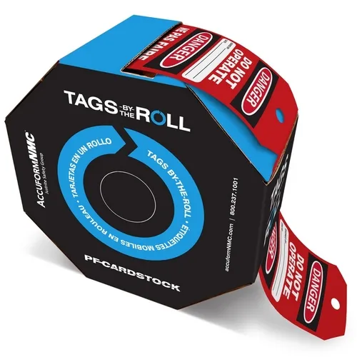Accuform FBTAR142 6.25"" x 3"" OSHA Danger Tags-By-The-Roll ""Do Not Operate"", PF Cardstock, Roll of 250 pcs