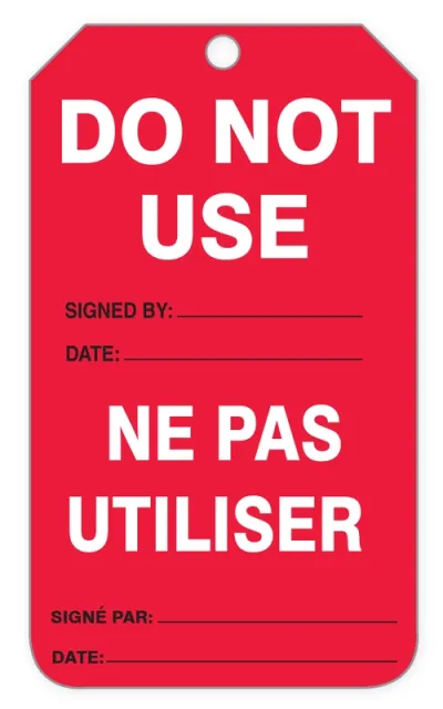 French Bilingual Tags By-The-Roll, Do Not Use, PF-Cardstock, 100/Rl