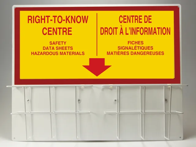 Accuform FBZRS340 Right-To-Know Compliance Center: Basket-Style Aluminum Centers