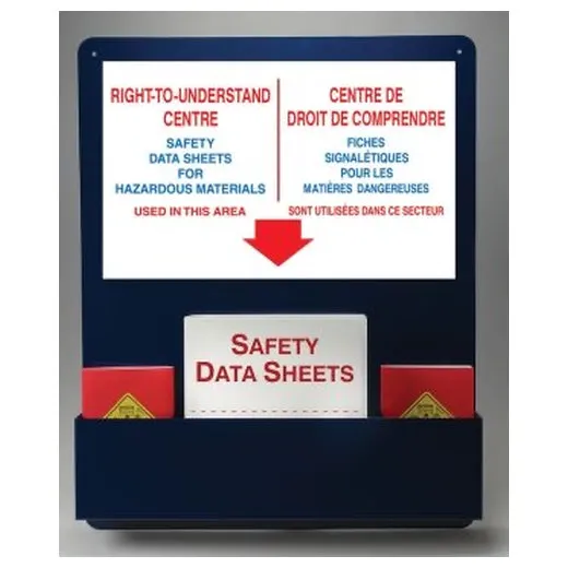 Accuform FBZRS731 14"" x 10"" Pocket Style Aluminum Center: Right-To-Understand Reflective White Dura-Plastic