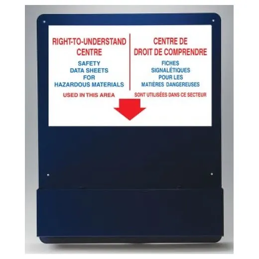 Accuform FBZRS733 14"" x 10"" Pocket Style Aluminum Center: Right-To-Understand Reflective White Dura-Plastic