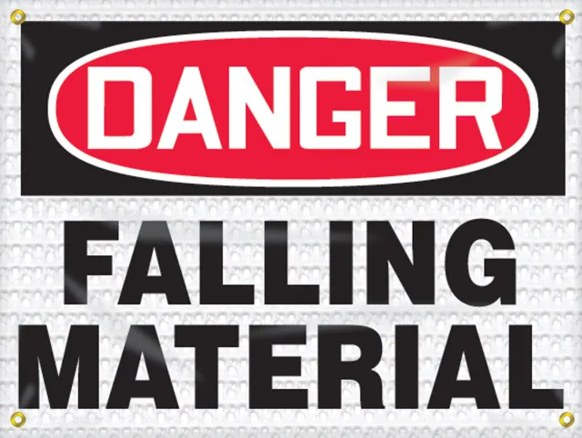 Accuform FMB136 OSHA Danger High Wind Safety Sign: Falling Material