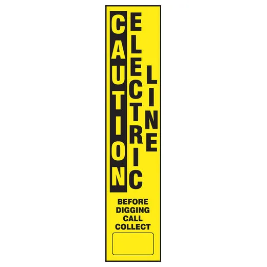 Accuform FMK320 Caution Utility Line-Marking Label: Electric Pipeline