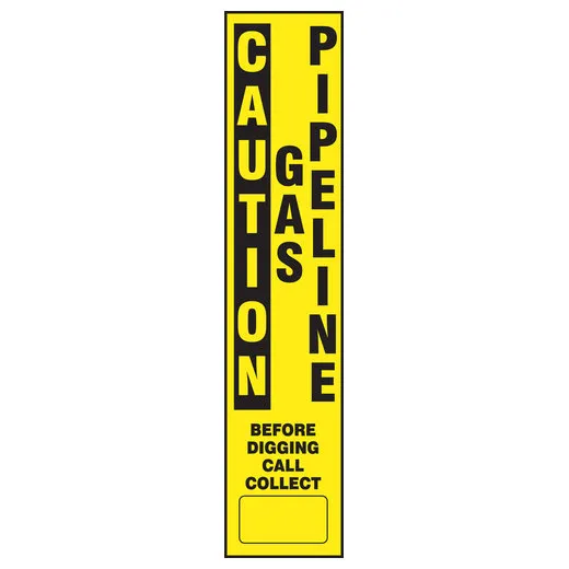 Accuform FMK322 Caution Utility Line-Marking Label: Gas Pipeline