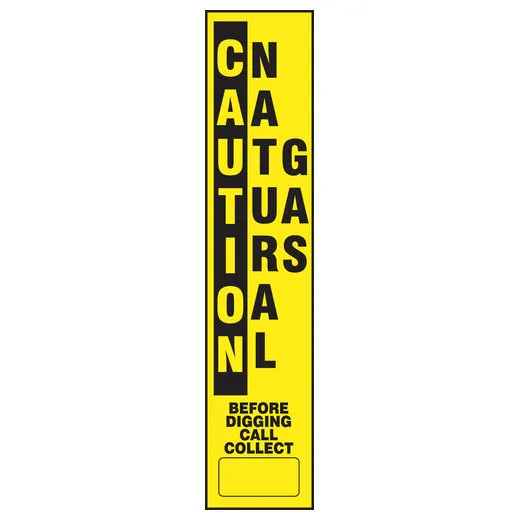 Accuform FMK617RDG Utility Line-Marking Label - Natural Gas