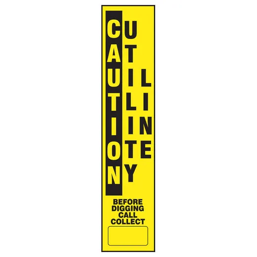 Accuform FMK619YLE Utility Line-Marking Label - Utility