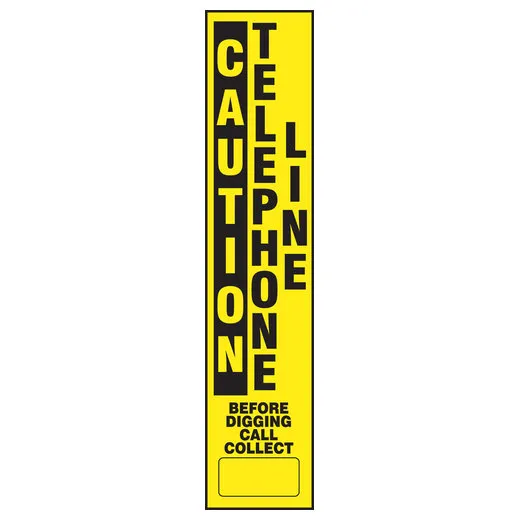 Accuform FMK841BRD Utility Line-Marking Label - Telephone