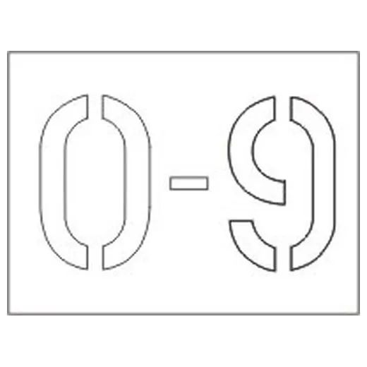 INDIVIDUAL NUMBER STENCILS 8 in  FMS109