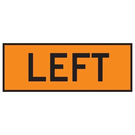 Accuform FRC364MV Roll-Up Overlay Left to fit 36"" x 36"" Construction Sign Red Mesh Vinyl