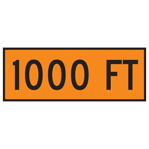 Accuform FRC373MV Roll-Up Construction Sign Overlay: 1000 FT