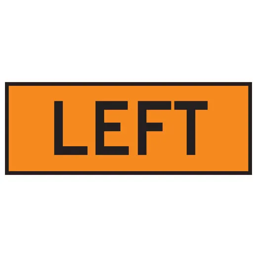 Accuform FRC486FL Roll-Up Construction Sign Overlay: Left