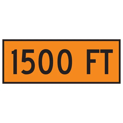 Accuform FRC496FL Roll-Up Construction Sign Overlay: 1500 FT