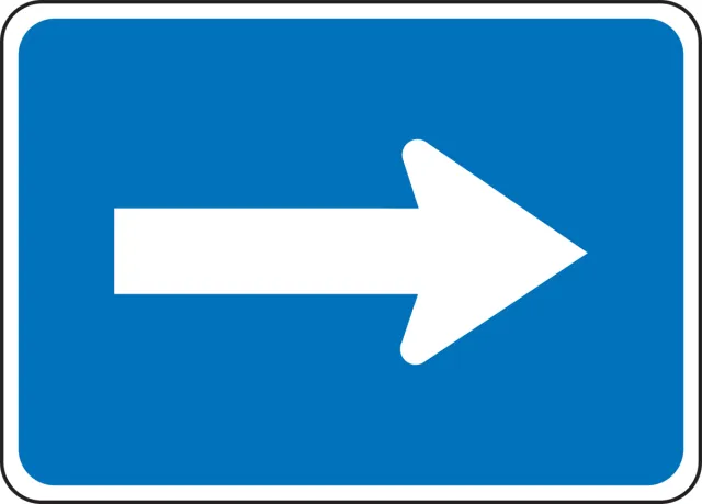 Accuform FRG123DP General Service Sign: Auxiliary Horizontal Directional Arrow