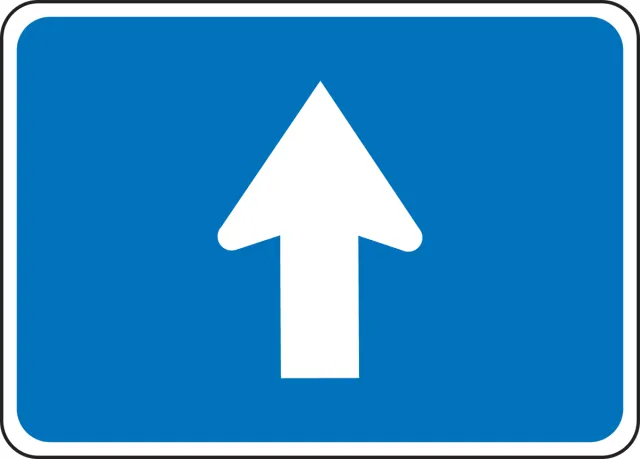 Accuform FRG125HP General Service Sign: Auxiliary Vertical Directional Arrow