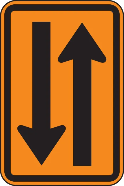 Accuform FRK257HP Rigid Construction Sign: Two Way Traffic (Symbol)
