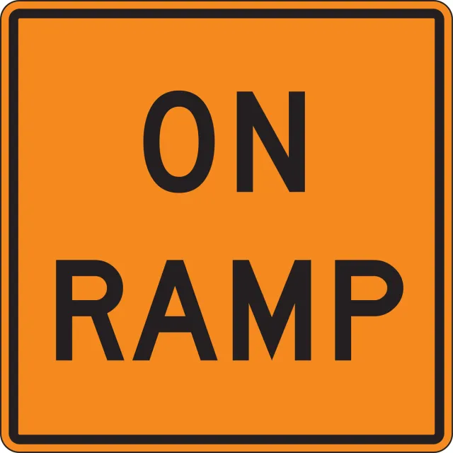 Accuform FRK258DP Rigid Construction Sign: On Ramp