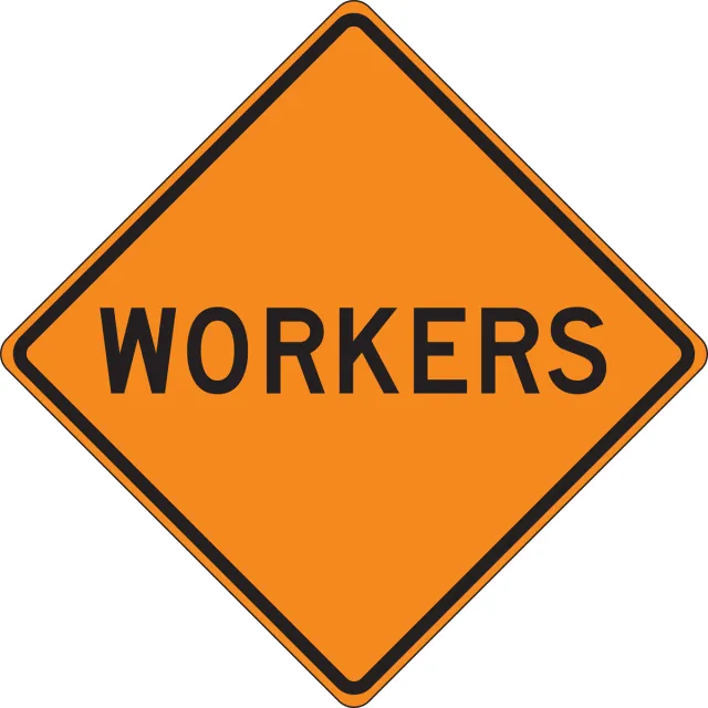 Accuform FRK304HP Rigid Construction Sign: Workers