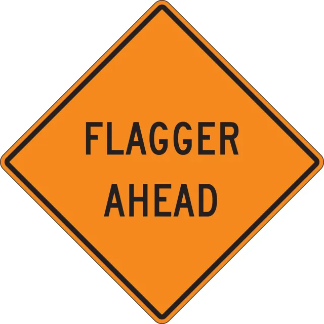 Accuform FRK415DP Safety Sign: Flagger Ahead