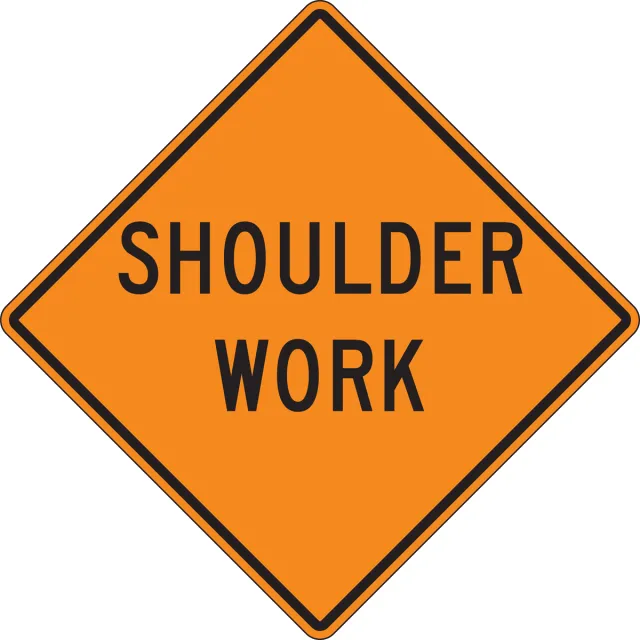 Accuform FRK477DP Rigid Construction Sign: Shoulder Work