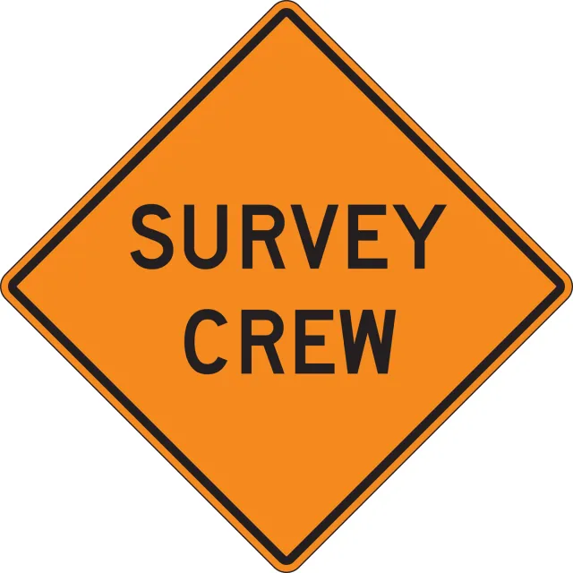 Accuform FRK478HP Rigid Construction Sign: Survey Crew