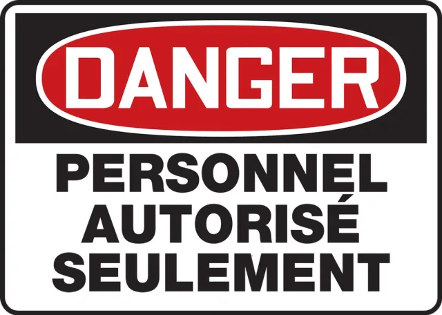 Accuform FRMADM108XT OSHA Danger Safety Sign: Authorized Personnel Only