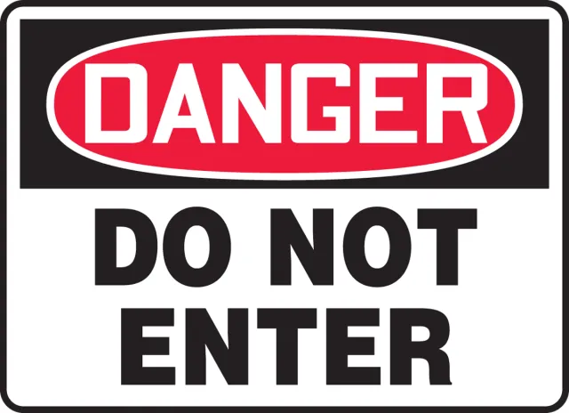 Accuform FRMADM129XT OSHA Danger Safety Sign: Do Not Enter