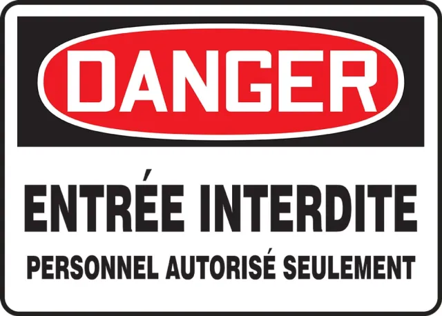 Accuform FRMADM158VS OSHA Danger Safety Sign: Authorized Personnel Only