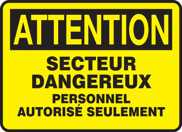 Accuform FRMADM636VA OSHA Caution Safety Sign: Hazardous Area Authorized Personnel Only