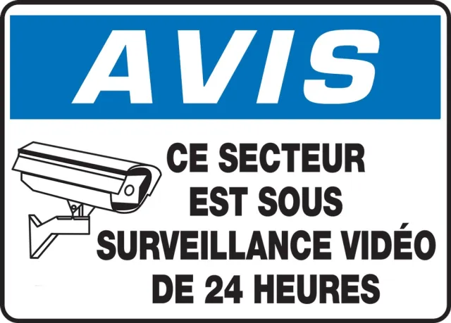Accuform FRMASE815VA OSHA Notice Safety Sign: This Area Is Under 24 Hour Video Surveillance