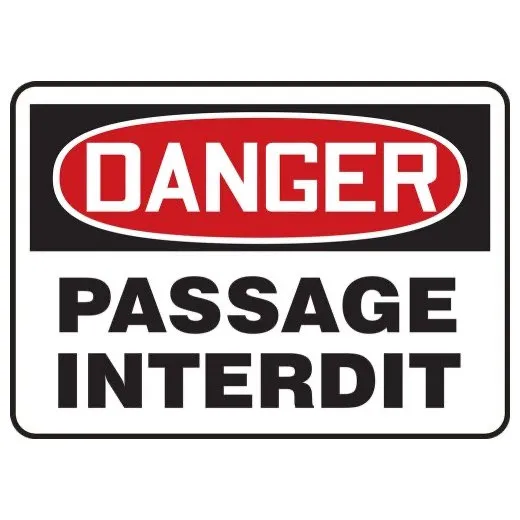 Accuform FRMATR112XT 14"" x 20"" OSHA Danger Safety Sign: No Trespassing Red Dura-Plastic