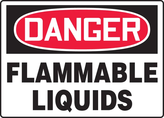 Accuform FRMCHG101VP OSHA Danger Safety Sign: Flammable Liquids