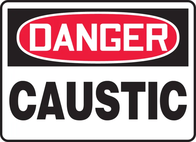 Accuform FRMCHL010XP OSHA Danger Safety Sign: Caustic