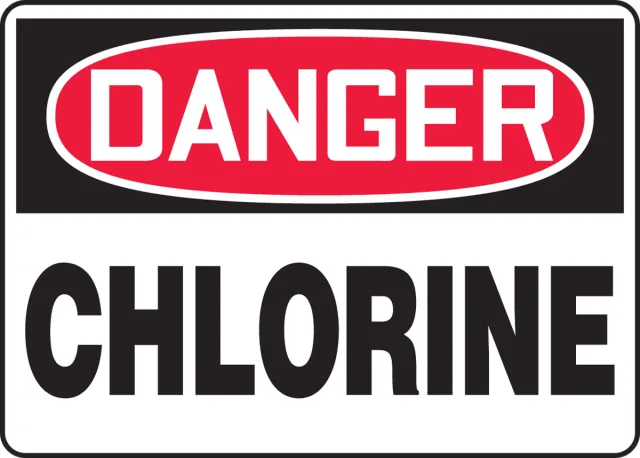 Accuform FRMCHL193VS OSHA Danger Safety Sign: Chlorine