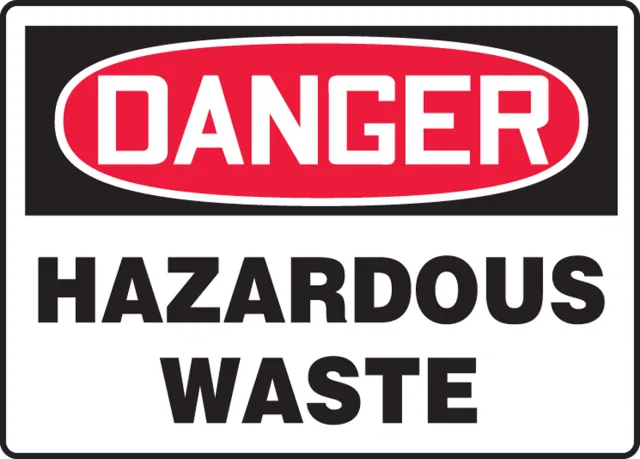 Accuform FRMCHL288XT OSHA Danger Safety Sign: Hazardous Waste