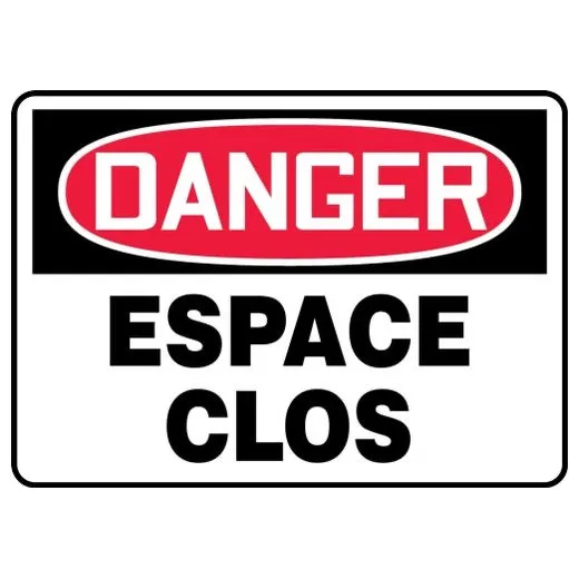 Accuform FRMCSP002XP 10"" x 14"" OSHA Danger Safety Sign: Confined Space Red Accu-Shield
