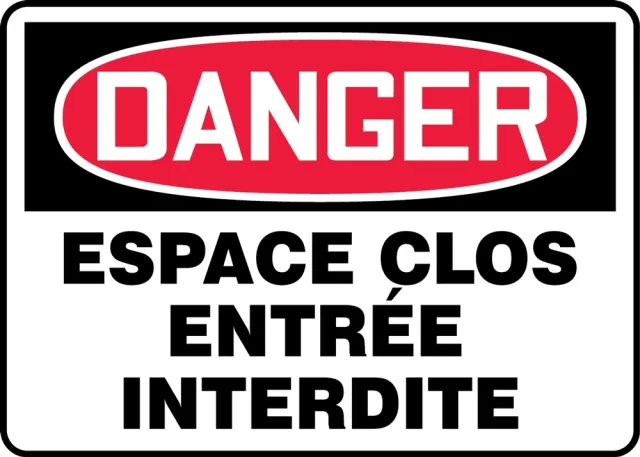 Accuform FRMCSP006VS OSHA Danger Safety Sign: Confined Space - Do Not Enter