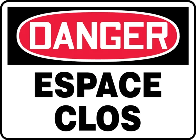 Accuform FRMCSP116XL OSHA Danger Safety Sign: Confined Space