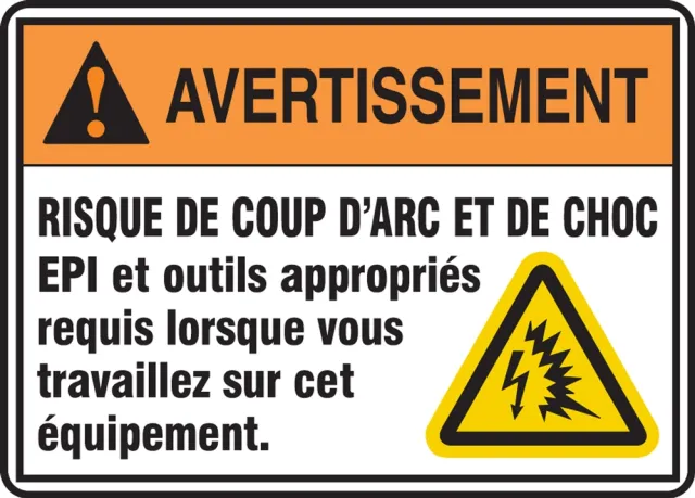 Accuform FRMELC361VP ANSI Warning Safety Sign: Arc Flash and Shock Hazard