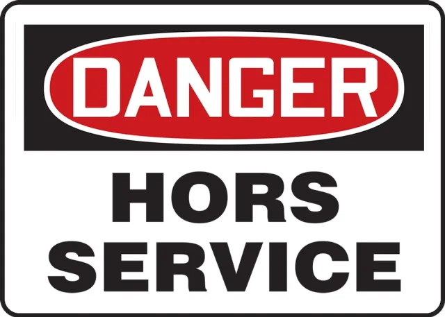 Accuform FRMEQT002XL OSHA Danger Safety Sign - Out of Service