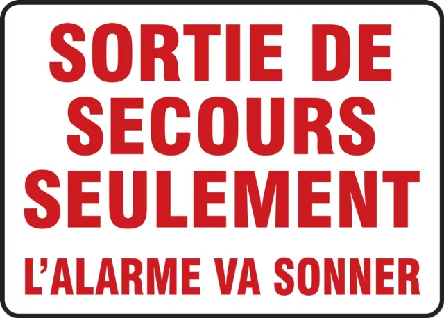 Accuform FRMEXT551VA Safety Sign: Emergency Exit Only - Alarm Will Sound