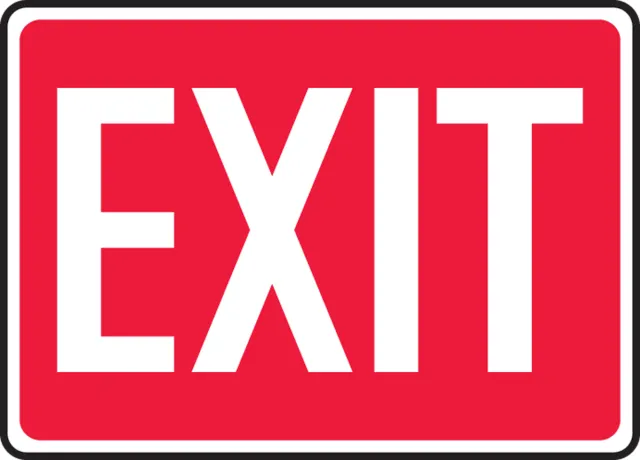 Accuform FRMEXT562XL Safety Sign: Exit