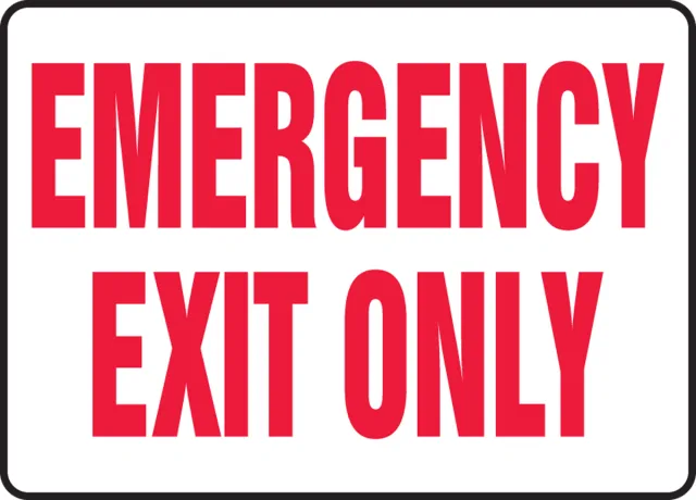 Accuform FRMEXT584VS Safety Sign: Emergency Exit Only